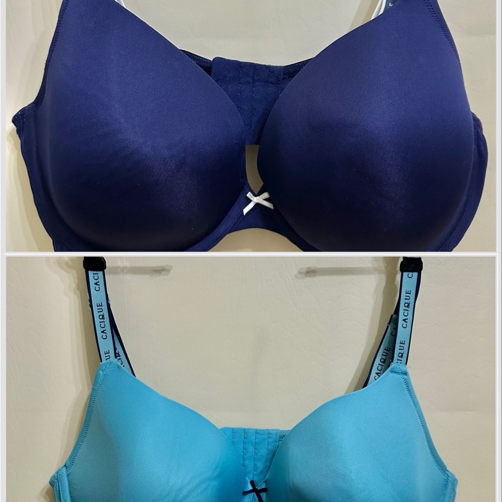2 Cacique Bras Lightly Lined Underwire SZ 42DDD